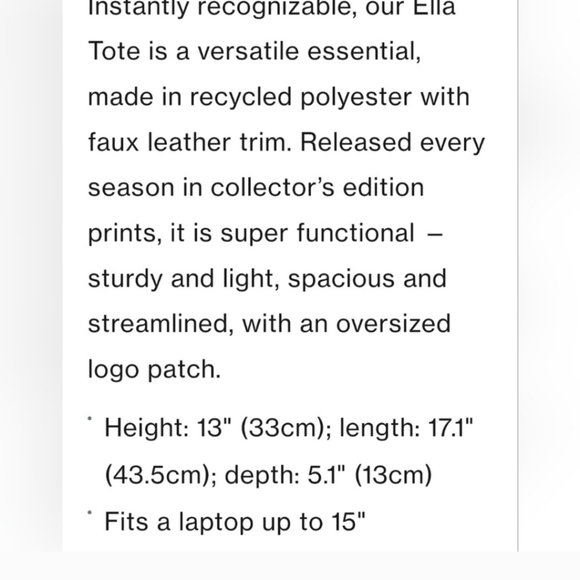 Tory Burch Ella Printed Tote Blue Carousel NWT - Picture 7 of 7